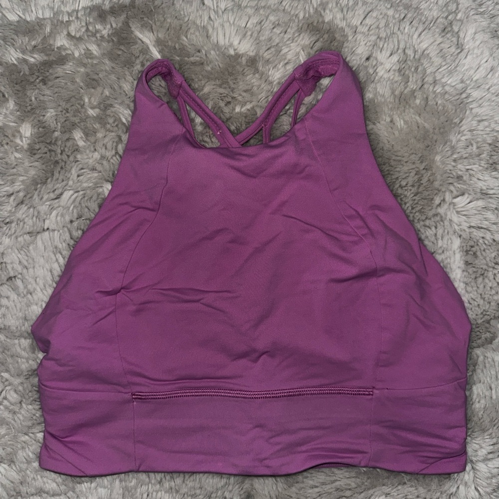 lululemon Magenta free to be serene High-Neck Long Line Strappy Sports Bra